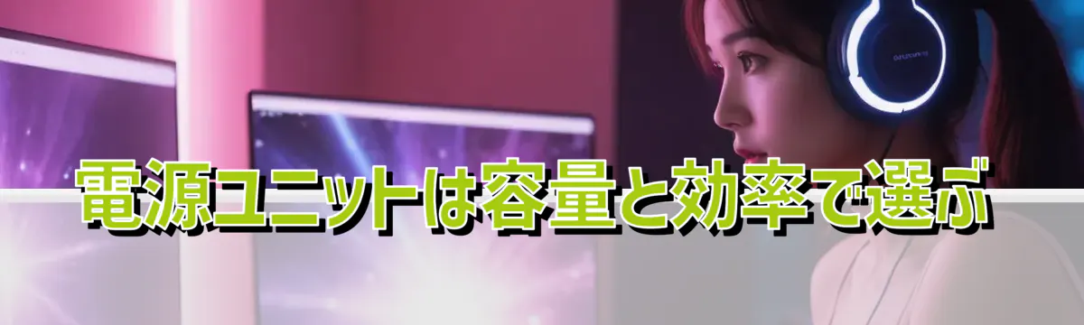 電源ユニットは容量と効率で選ぶ