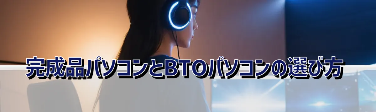 完成品パソコンとBTOパソコンの選び方