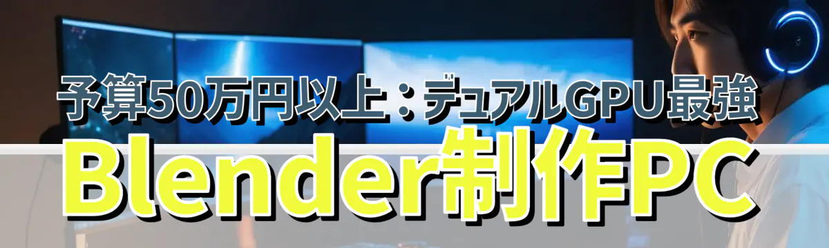 予算50万円以上:デュアルGPU最強Blender制作PC