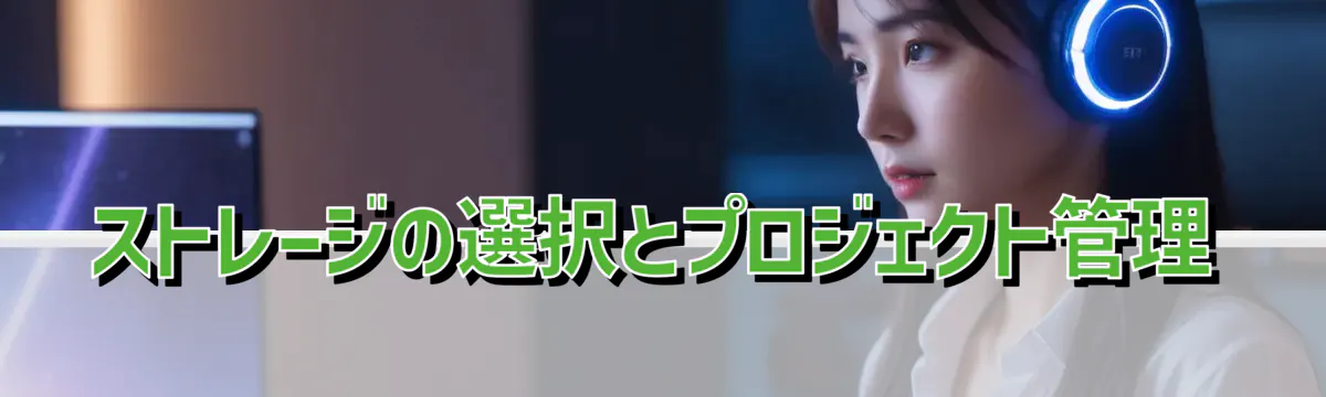 ストレージの選択とプロジェクト管理