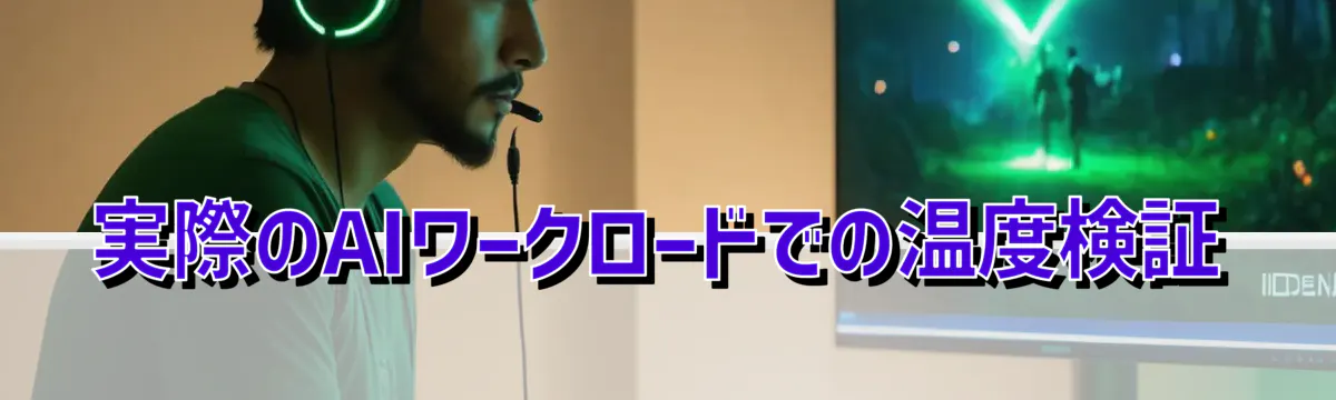 実際のAIワークロードでの温度検証