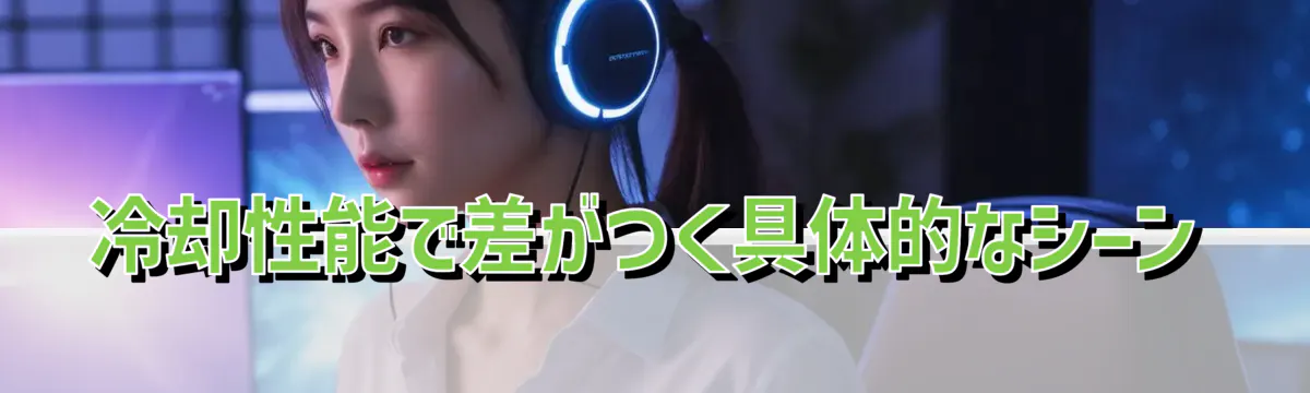 冷却性能で差がつく具体的なシーン