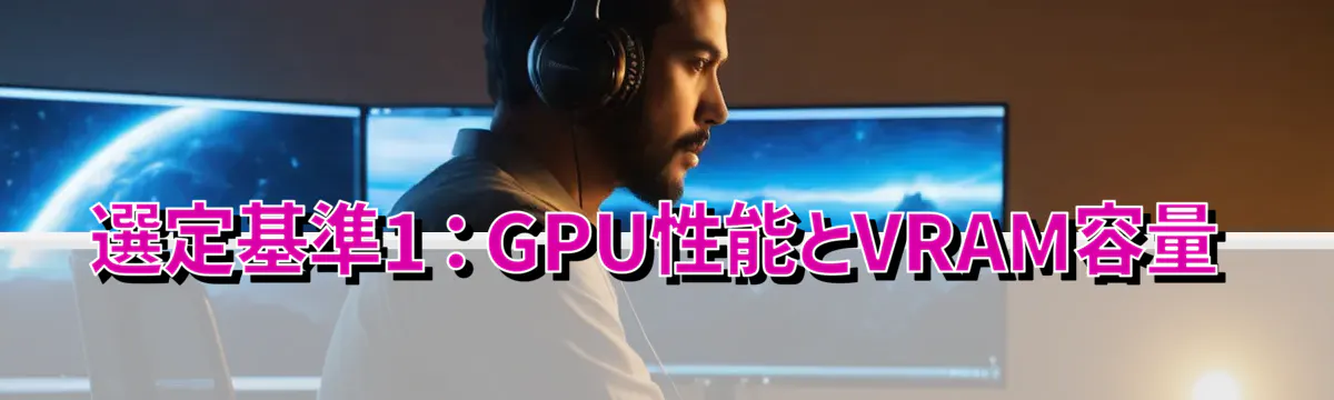 選定基準1：GPU性能とVRAM容量