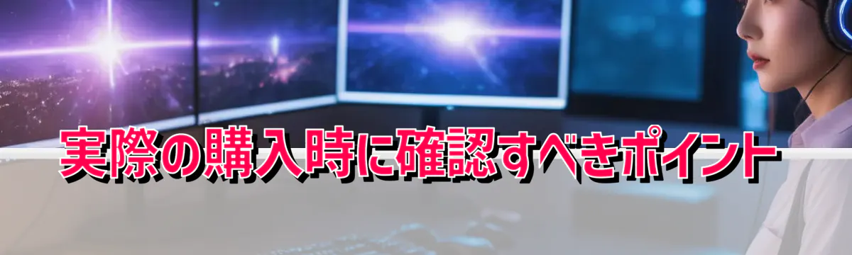 実際の購入時に確認すべきポイント