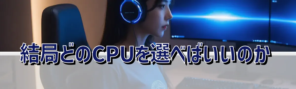 結局どのCPUを選べばいいのか