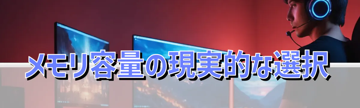 メモリ容量の現実的な選択