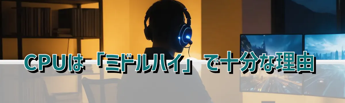 CPUは「ミドルハイ」で十分な理由