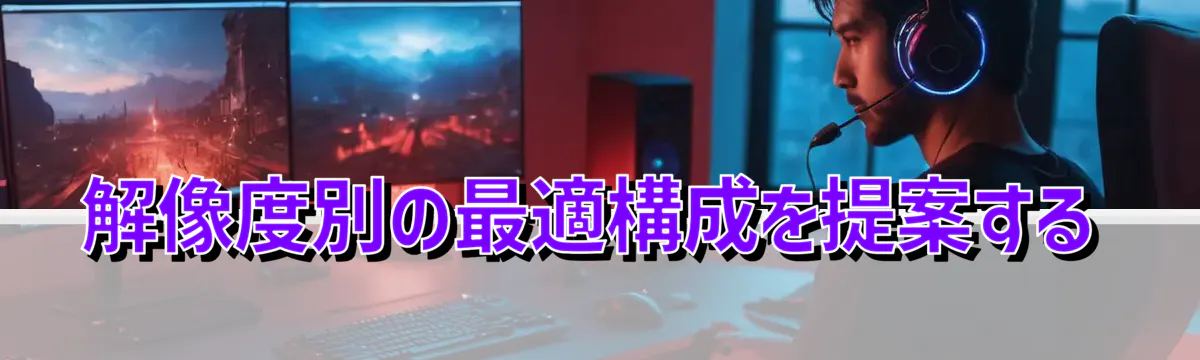 解像度別の最適構成を提案する