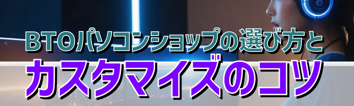 BTOパソコンショップの選び方とカスタマイズのコツ