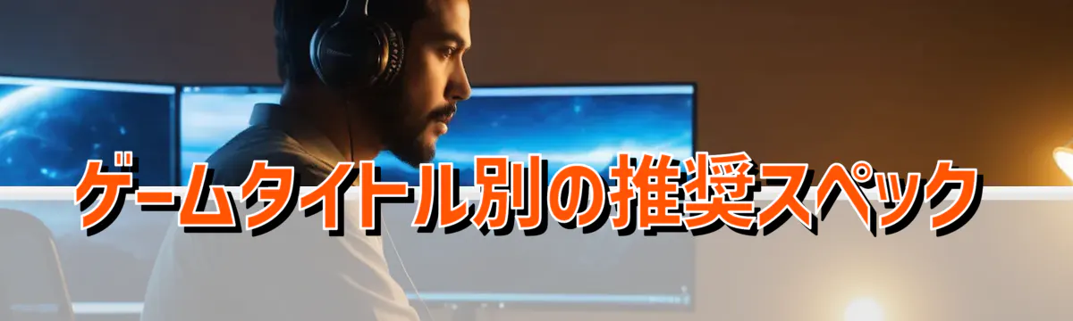 ゲームタイトル別の推奨スペック