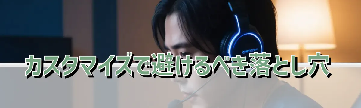 カスタマイズで避けるべき落とし穴