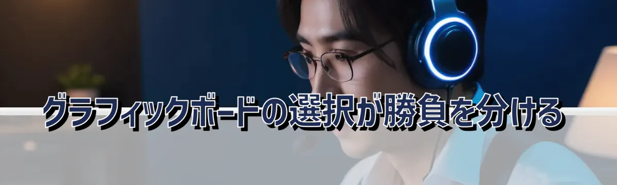 グラフィックボードの選択が勝負を分ける