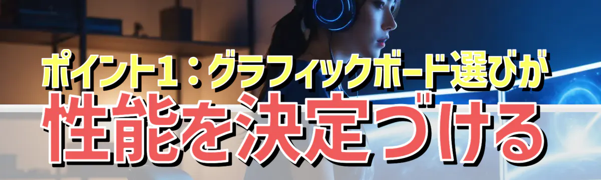ポイント1:グラフィックボード選びが性能を決定づける