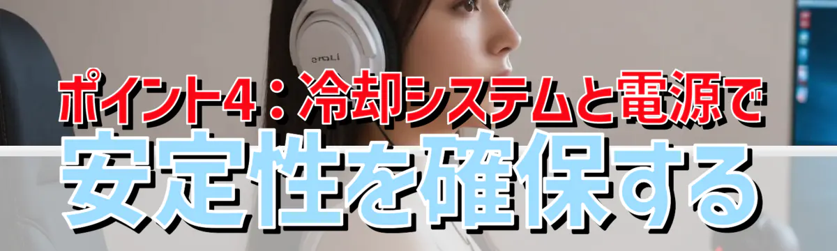 ポイント4:冷却システムと電源で安定性を確保する