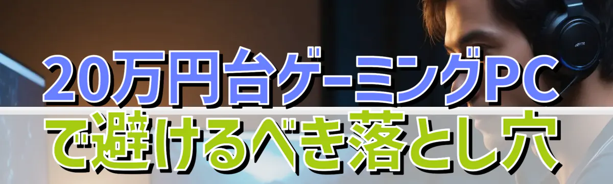 20万円台ゲーミングPCで避けるべき落とし穴