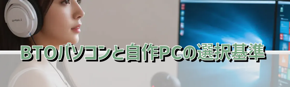 BTOパソコンと自作PCの選択基準