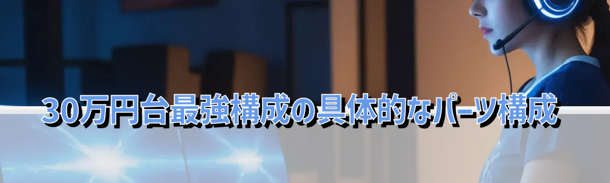 30万円台最強構成の具体的なパーツ構成