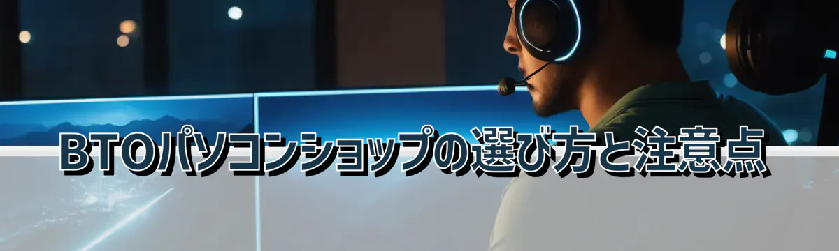 BTOパソコンショップの選び方と注意点