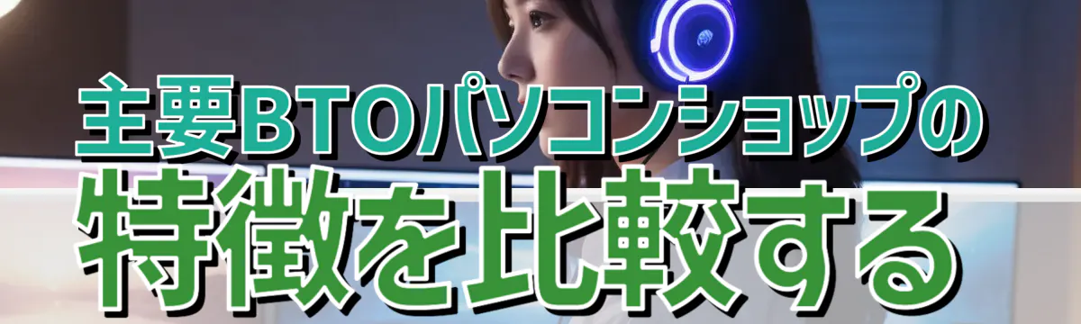 主要BTOパソコンショップの特徴を比較する