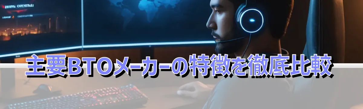 主要BTOメーカーの特徴を徹底比較