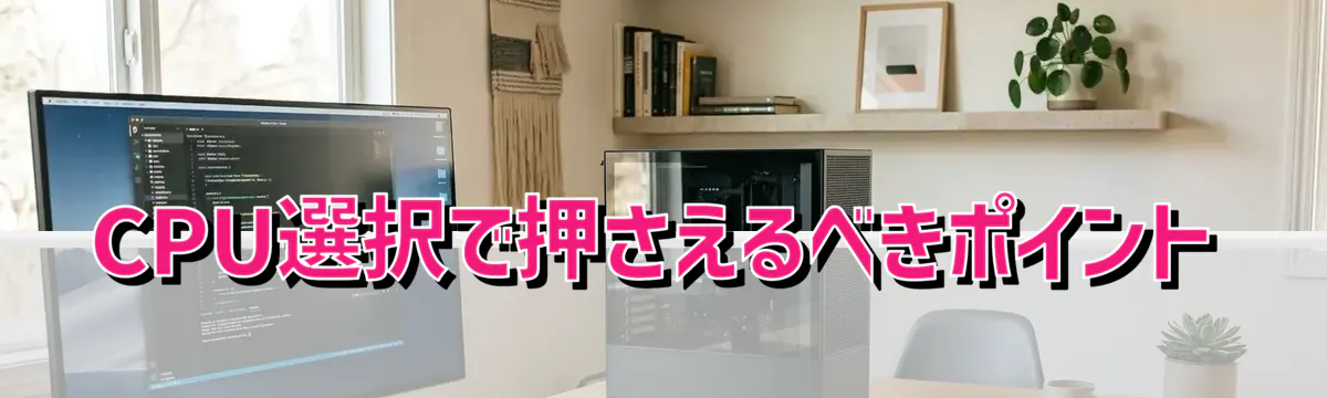 CPU選択で押さえるべきポイント