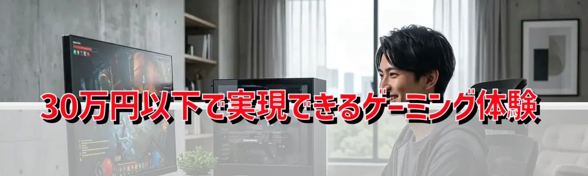 30万円以下で実現できるゲーミング体験