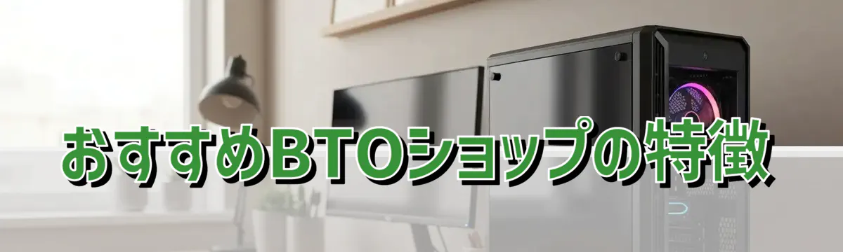 おすすめBTOショップの特徴