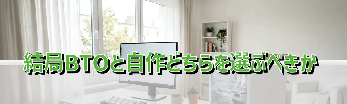 結局BTOと自作どちらを選ぶべきか