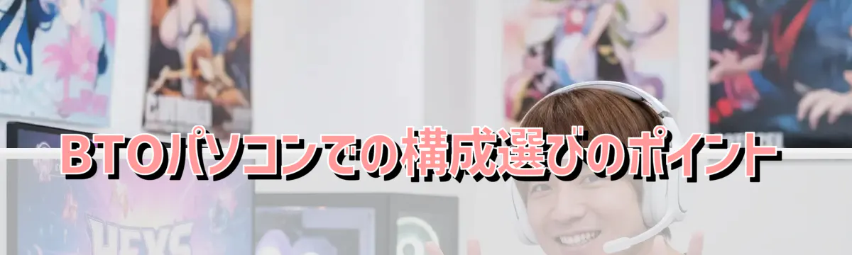 BTOパソコンでの構成選びのポイント