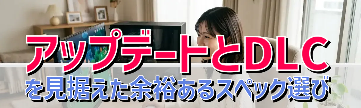 アップデートとDLCを見据えた余裕あるスペック選び