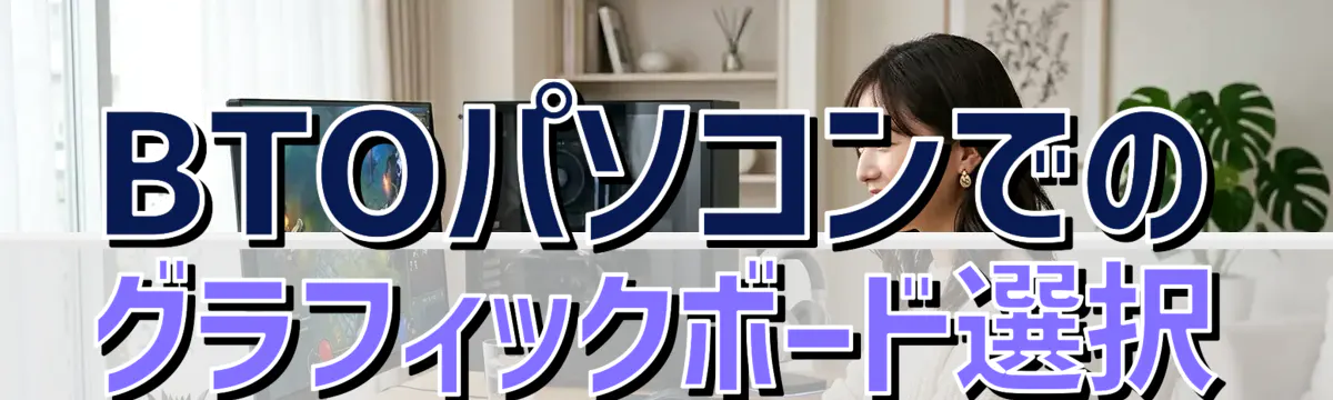 BTOパソコンでのグラフィックボード選択