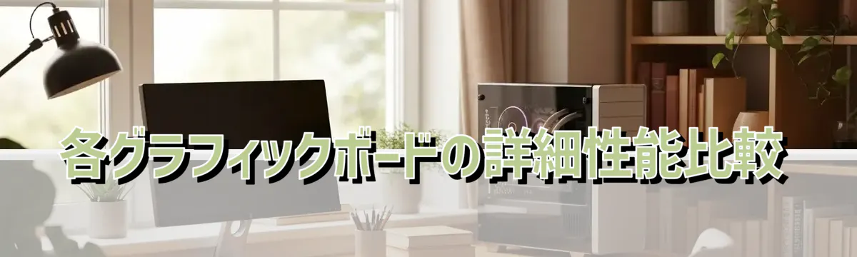 各グラフィックボードの詳細性能比較