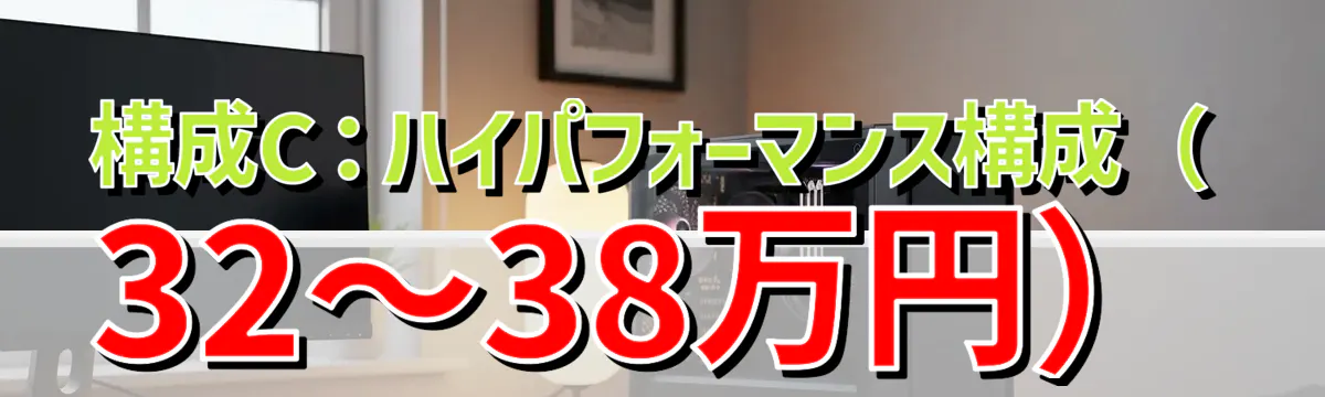 構成C:ハイパフォーマンス構成(32〜38万円)