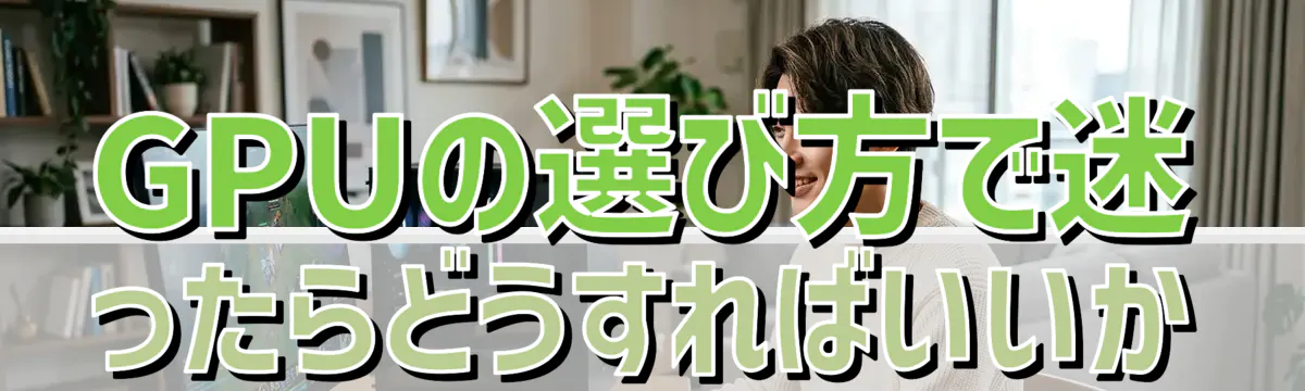 GPUの選び方で迷ったらどうすればいいか